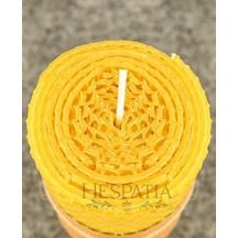 Doğal Balmumu Petek Mum 3&apos Lü Set Hesperia 10.5cm X 4cm Elle Sarım Zararlı Kimyasalı İçermez Temiz Yanış 50 x 22