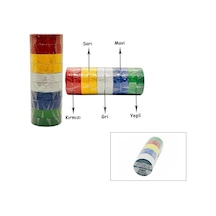 İbico İ13-027 Renkli İzolasyon Elektrik Bandı 0.15mm X 18mm, 6 Yards - 10'li Paket