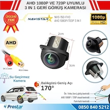 Ahd 1080p Ve 720p Çevrilebilir 170 Derece Balıkgözü Geniş Açılı Geri Görüş Kamerası