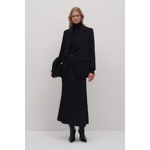 Siyah Lume Maxi Saten Etek Siyah Siyah Lume Maxi Saten Etek Siyah