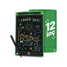 Flody 12 İnç Büyük Boy Renkli Yazı Dijital Çocuk Yazı Tahtası Grafik Çizim Tableti Lcd Ekran