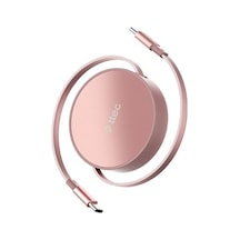 Ttec Usb-c - Usb-c Mini Makaralı 100w Pd/qc 120cm Hızlı Şarj Kablosu - Günbatımı Işıltısı 2dk65p