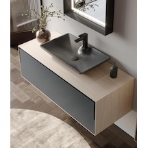 Orka Craft 120 Alt Modül + Lavabo Meşe Antrasit Diğer