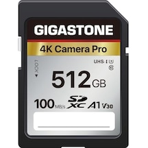 Gıgastone 512 Gb Sdxc Hafıza Kartı, 4k Camera Pro, 100 Mb/s'ye Kadar, Canon Sony Nikon Olympus Dijital Kameralarla Video Kayıtları İçin, A1 V30 Uhs-ı U3 Sınıf 10