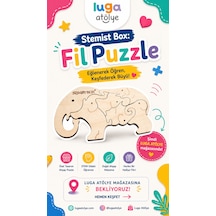 Stemist Box: Fil Puzzle Ahşap