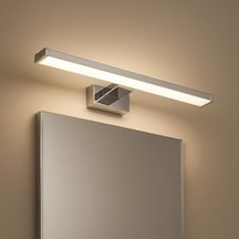 Leylek 8w 4200k Led Ayna Ve Resim Apliği 40 Cm 220v 720 Lümen Krom Gövde, Doğal Beyaz Işık, Modern Duvar Üstü Aydınlatma Enerji Sınıfı F Açık Gri