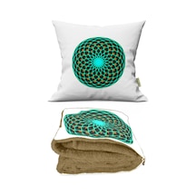 Yaşam Çiçeği Desenli İç Dolgusu Battaniyeli Araç İçi Opsiyonel Y