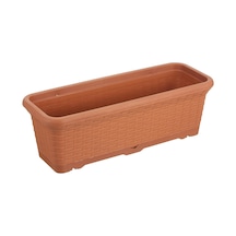 Tr Hb02 Hasır Balkon Saksı Tabaklı 54cm, 12 Litre Kiremit Diğer