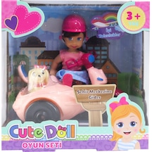Sevimli Bebek Seyahat Seti Koyu Pembe Kasklı
