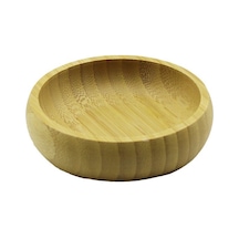 Tekli - Mini 8.5cm Ahşap Bambu Çerezlik - Lokumluk Kase Go53/01645 çok renkli