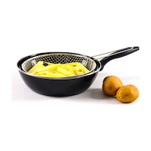 Cips Patates Kızartma Tavası Fritoz 26 Cm Siyah