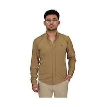Erkek Likralı Spor Silim Fit Gömlek Bgl-st04332 Camel