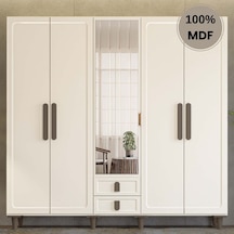 Manolya 5 Kapak Mdf Ayaklı Tasarım Gardırop Aytaşı