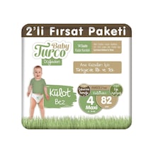 Baby Turco Doğadan Fırsat Paketi Külot Bez 4 Maxi Numara 82 Adet Standart