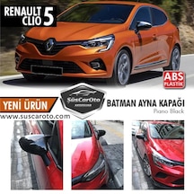 ŞüsCarOto Renault Clio 5 2019 Sonrası Batman Yarasa Ayna Kapağı Piano Black ABS Plastik (00)