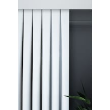 Evdepo Home Beyaz Fon Perde Tek Kanat Beyaz