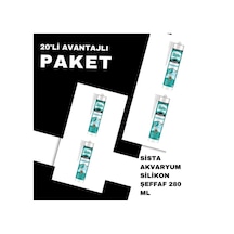 Sista Akvaryum Silikon Şeffaf 280 Ml - 20 Adet