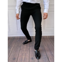 Modefendi Slim Fit İtalyan Kesim Kumaş Pantolon Siyah