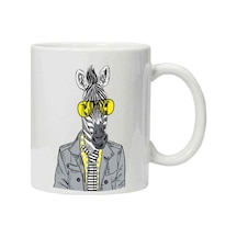 Kupa Bardak Zebra Potikare Zebra Ceket ve Güneş Gözlüğü