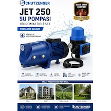 Jet250 Bakır Su Pompası Ve Hidromat Hidrafor Otomatik Çalışma 1.5 Hq 50 Mt Dik Basma 4 Kat Daire Su Motoru Yüksek Basınç