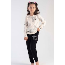 Kız Çocuk Uzun Kol Bej Pijama Takımı C3t0n3o118 001