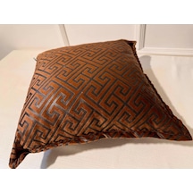 Nivemeshome Monet Zigzag Elyaf Dolgulu Kırlent Kahve-antrasit 45 X 45 Kahve-antrasit