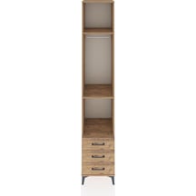 Hyperion Dolap 3 Raflı 3 Çekmeceli Tek Askılı 44x44x243 Çam-çam Çam