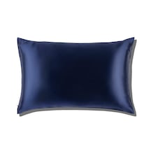 Lacivert Renkli 100 % Saf İpek Yastık Kılıfı