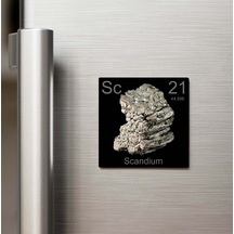 Scandium Skandiyum Elementi Buzdolap Magneti 9x9 Cm