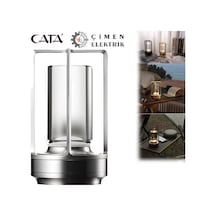 Cata Ct 8439 Vegas Sarjlı Masa Lambası Krom 3 Fonksiyonlu 1800k-2800k-6400k