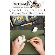 Çömlek Kil Seramik Polimer Oyma Şekillendirici Çift Taraflı Detay Kalemi 2 Adet Seramik Modelaj Oyma