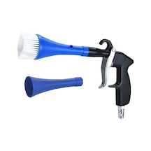 Abs Ve Paslanmaz Çelik Arabalar İçin Fırçalı Pnömatik Temizlik Silahı - Toz Ve Kir Temizleyici Mavi Mavi