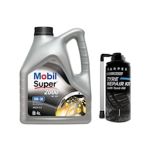 Mobil Super 2000 xE C2 5W-30 Motor Yağı 4 L + Lastik Tamir Kiti