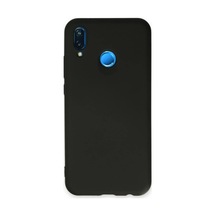 Huawei P20 Lite Kılıf Nano İçi Kadife Silikon - Siyah Standart