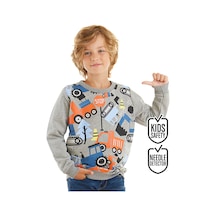 Denokids Sevimli Arabalar Erkek Çocuk Uzun Kollu Sweatshirt