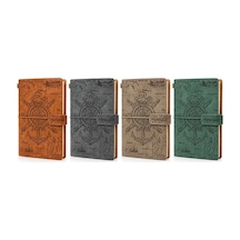 Vintage Dümen Ve Çapa Desenli Deri Defter Alk6470 Diğer