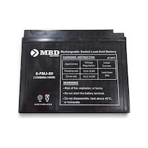 Mbd Akü 12v 80ah Kasalı E Bike Akü - Üzerinde 80ah Yazar.