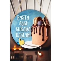 Pastane Salonu Duvar, Kapı, Çift Taraflı Askılı Pano Karşılama Tabelası, Pasta Dükkan Süsü