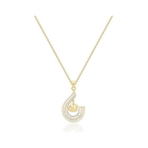Diamond Line-Gülaylar - Sarı Altın 14 Ayar Baget Taşlı Kolye N11.25084