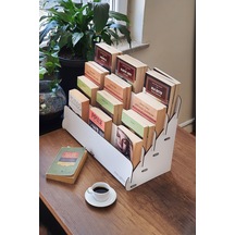 Mini Lucky 4 Raflı Ahşap Masaüstü Mini Kitaplık Montessori Çocuk Kitaplığı Çocuk Odası Kitaplık Beyaz - 570907565 Beyaz