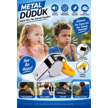 Mucit Home 12 Adet Metal İpli Yüksek Sesli Sos Düdük Kamp İzci Düdüğü