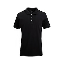Uki Siyah Polo Yaka Süprem T-shirt Siyah
