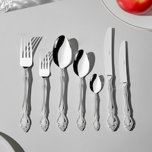 Nehir Adriana Saten 12 Kişilik 89 Parça Çatal Kaşık Bıçak Takımı Gümüş