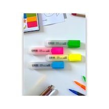 4'lü Neon Renk Fosforlu Highlighter Kalem Seti 124-Pembe