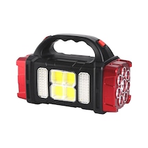 Powermaster Hb 1678 Solarlı Usb Çıkışlı Şarj Edilebilir 38 Watt Kamp Feneri Siyah