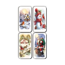 Lü Simli Magnet Yeniyıl Yılbaşı Kardan Adam Kar Manzaraları Hediye Magnet 5 5 X 11 Cm Genel