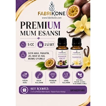 Premium Mum Esansı 5 Cc 2'li Set - Passion Fruit, Vanilya - Soya Wax, Parafin, Jel Wax Ve Bal Mumu Uyumlu Bkfab2pfvn5 Karışık