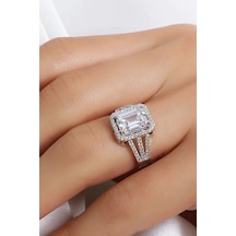 Çgk Çiğdem Gürel Kuyumculuk Beyaz Baget Tektaş Altın Yüzük Beyaz