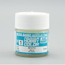 10 Ml. White Aqueous Serisi Maket Boyası, Mr.hobby H001 Standart