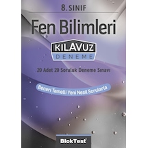 8.Sınıf  Fen Bilimleri Kılavuz Deneme -  Bloktest Yayınları